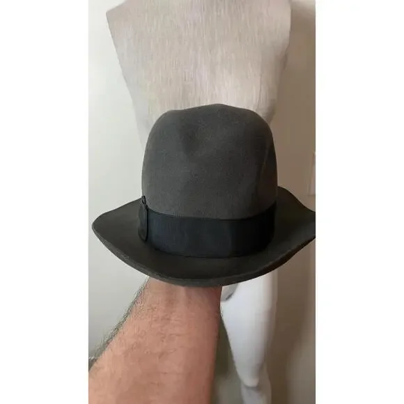 BORSALINO ALLESSANDRIA ITALY BOGART FEDORA FELT HAT - Picture 4 of 7